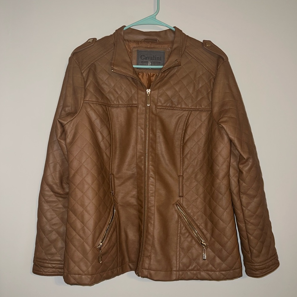Brown Cavalini Leather Jacket